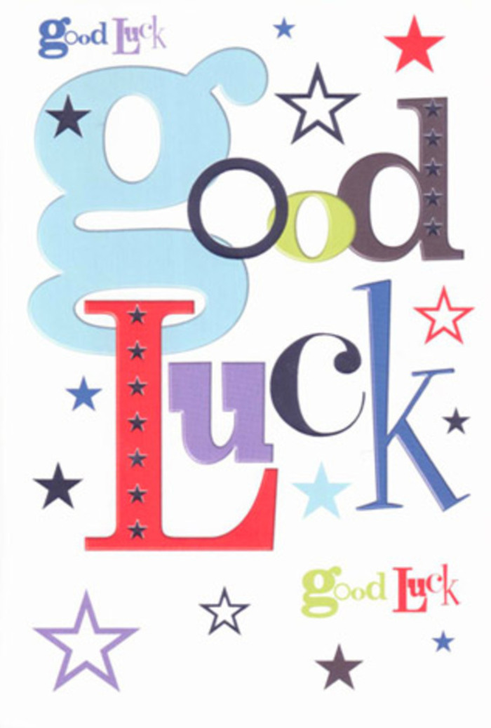 There's a spirited, unmistakably local energy pulsing through this luck-themed good luck card, as if crafted to echo the laughter and dreams swirling around Bayswater's lively corners. Each character leaps off the sunlit white background: wide, pastel blue curves evoke bright Notting Hill skies; slender midnight letters recall evening strolls along bustling Bayswater Road; rich reds and lively greens bring to mind the eclectic blossoms and leafy gardens of the area. Multicoloured stars-bold indigo, soft lilac, lemon yellow-dance across the card, scattering encouragement and gentle possibility like petals after a spring delivery from a nearby florist. The design feels as if it's cheering from the sidewalk, capturing the heartfelt applause and optimism of friends and family gathered at a Bayswater celebration. Negative space allows every shade to shimmer, giving the composition a modern sensibility anchored in genuine emotion. More than a keepsake, this card feels like a tiny talisman imbued with sincerity-a tangible wish for good fortune as someone steps forward into new chapters within the heart of West London.
